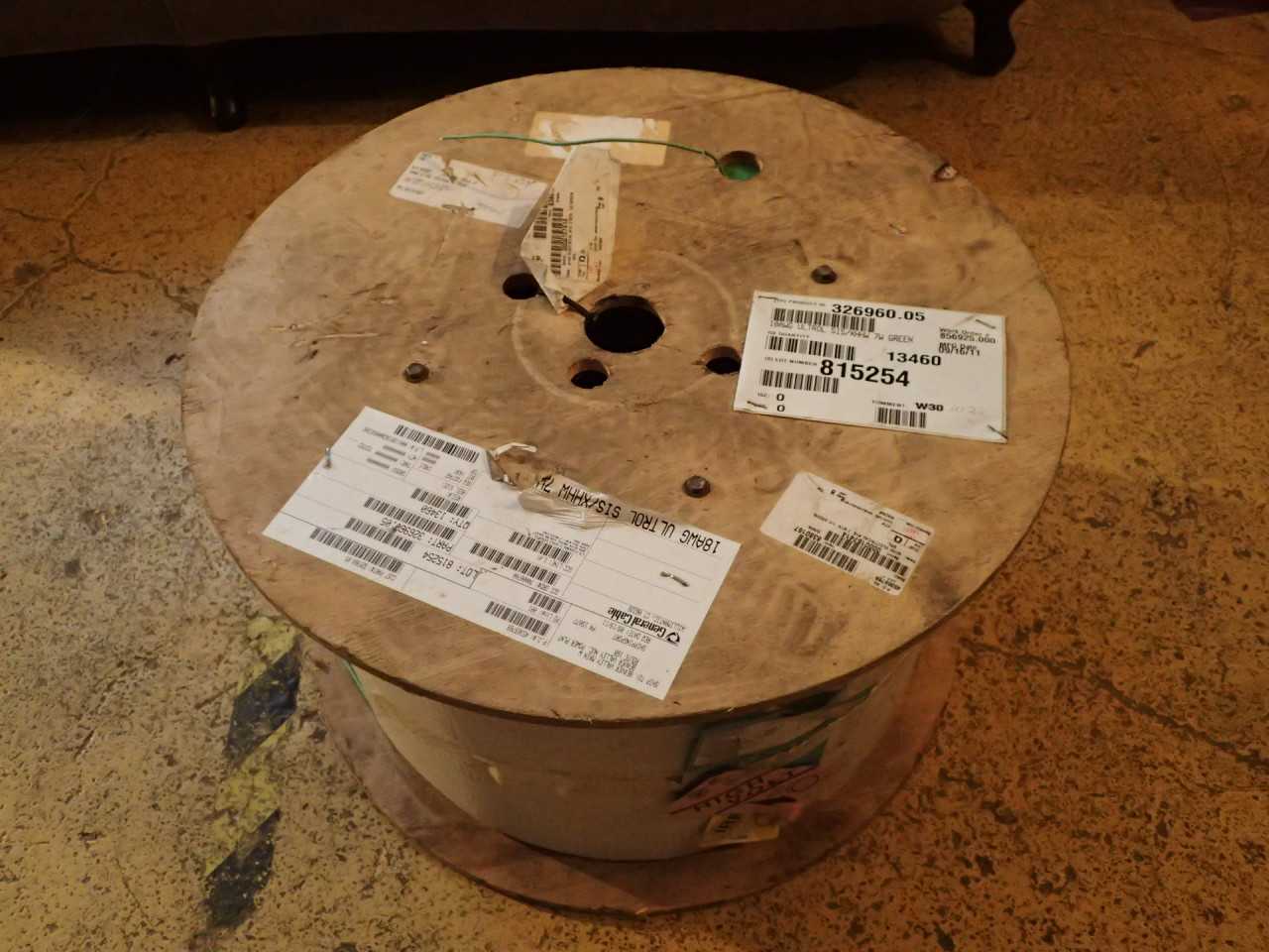 13,460 Foot Spool 18-AWG Ultrol SIS/XHHW 7-Strand Green Insulated Wire: NOS - ELECTRICAL COMPONENTS