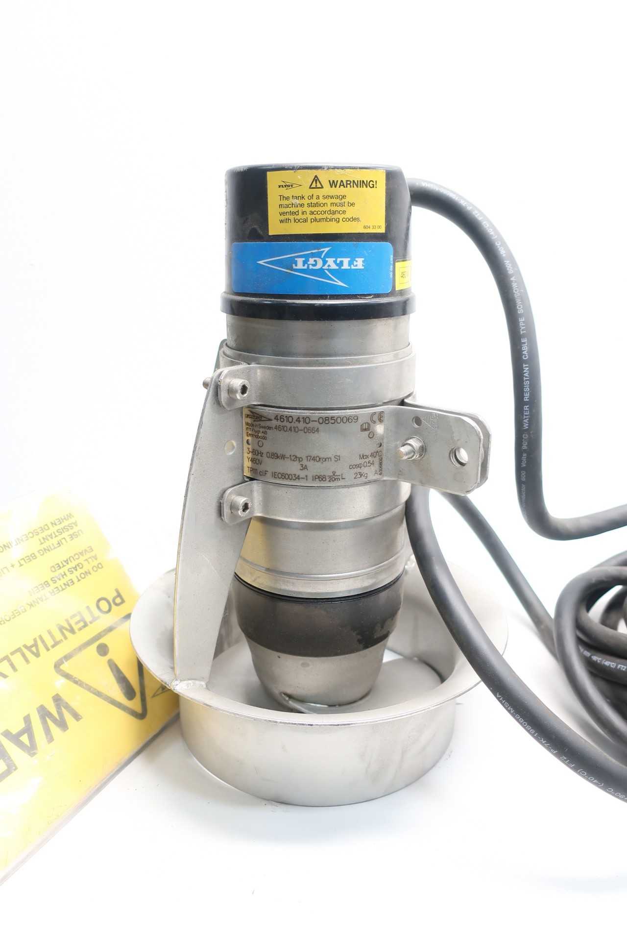 NEW FLYGT SR 4610 SJ SUBMERSIBLE MIXER PUMP 1.2HP 460V-AC - SUBMERSIBLE PUMP