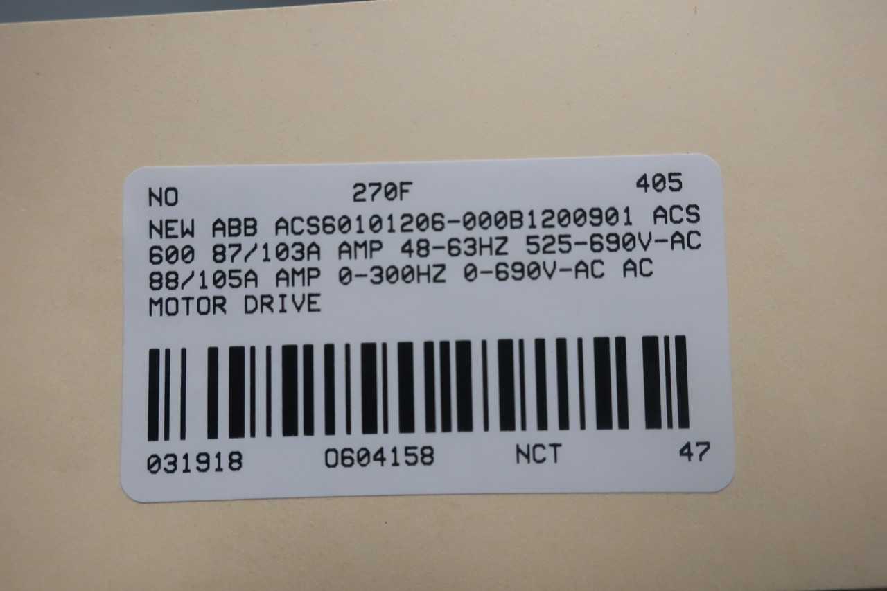 ABB ACS60101206-000B1200901 ACS 600 525-600V-AC 0-300HZ 0-600V-AC 125HP AC VFD DRIVE - MOTOR DRIVES