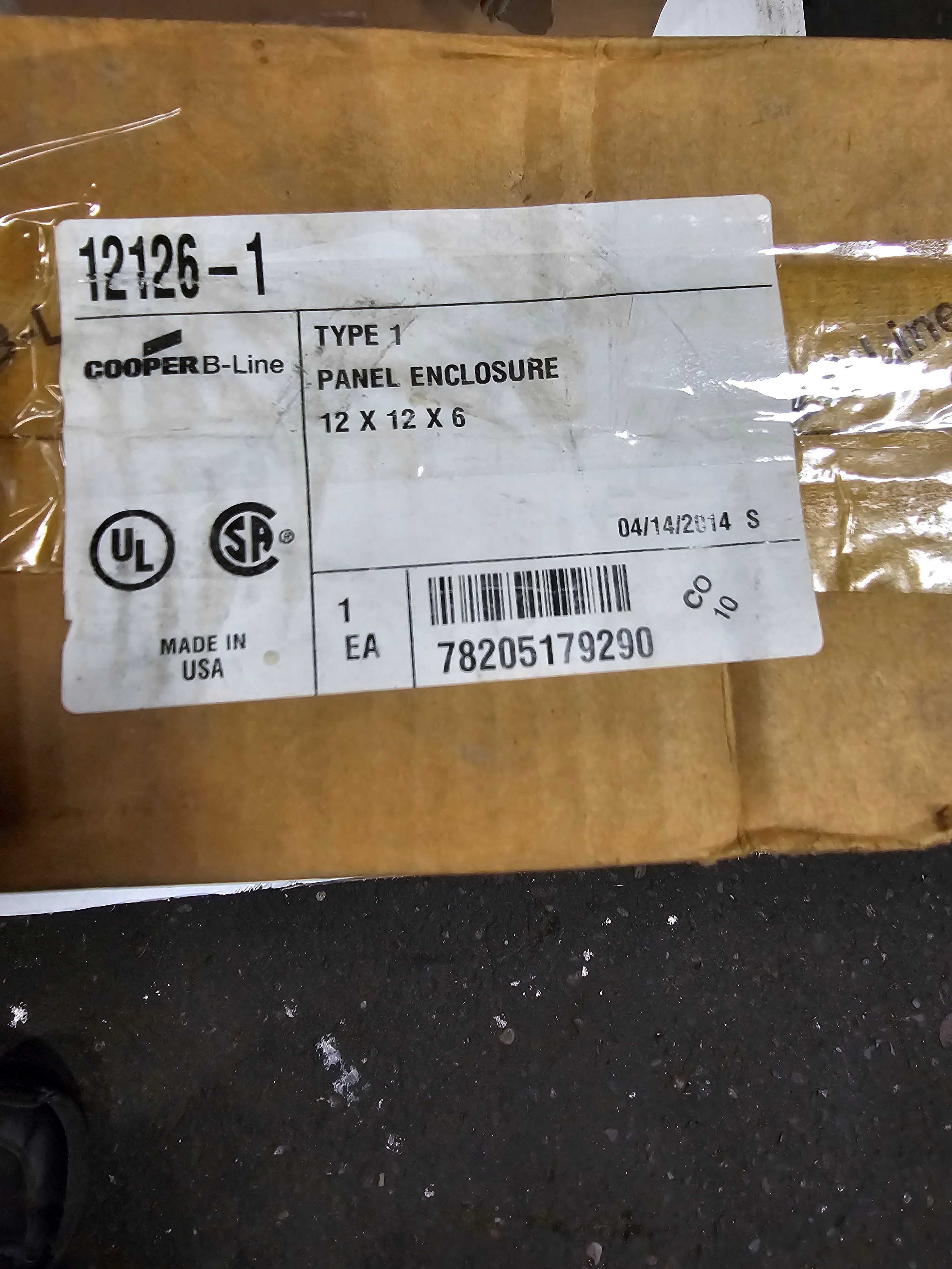 COOPER B-LINE 12126-1 TYPE 1 PANEL ENCLOSURE - ELECTRICAL COMPONENTS COOPER B-LINE 12126-1 TYPE 1 PANEL ENCLOSURE - ELECTRICAL COMPONENTS
