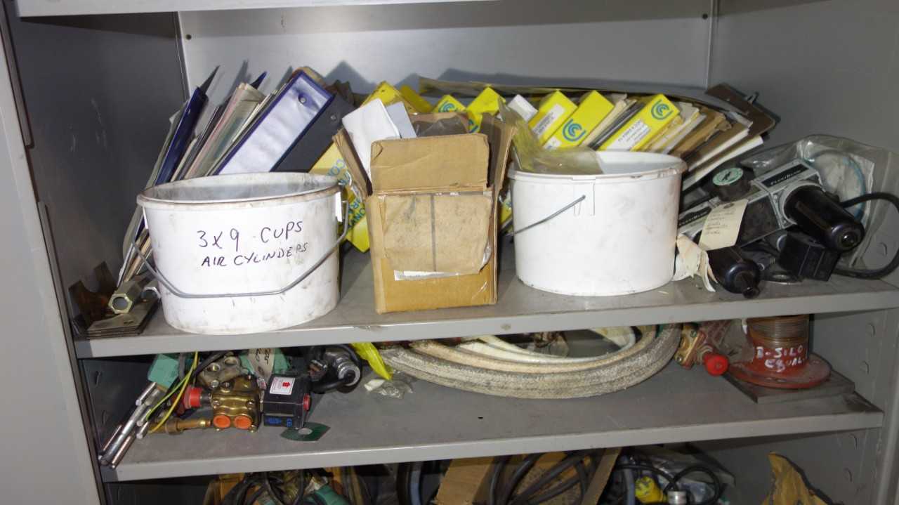 CABINET W/ CONTENTS, ASSORTED MRO ELECTRICAL - INDUSTRIAL PARTS