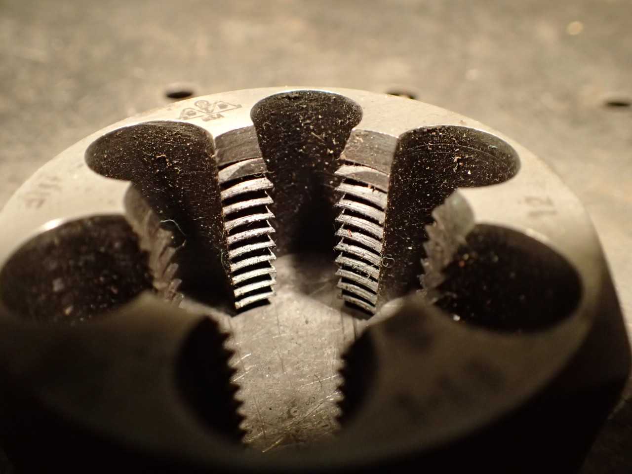 Greenfield 1-1/8" -12 NF Hexagon Body Rethreading Die: 2" Across Flats, USA - END MILLS