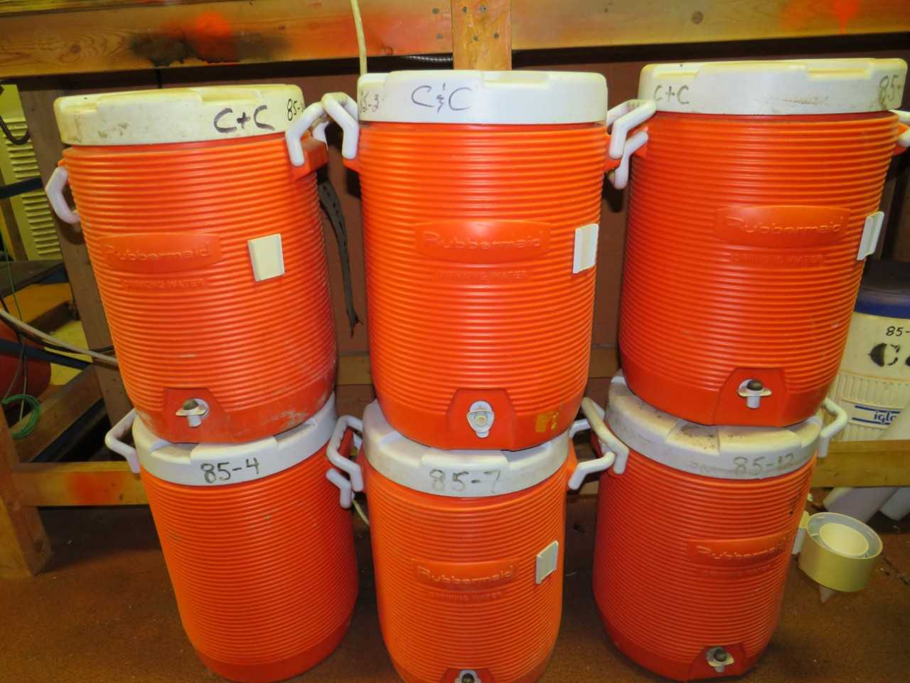 LOT OF 6 ASSORTED WATER COOLERS - MISCELLANEOUS