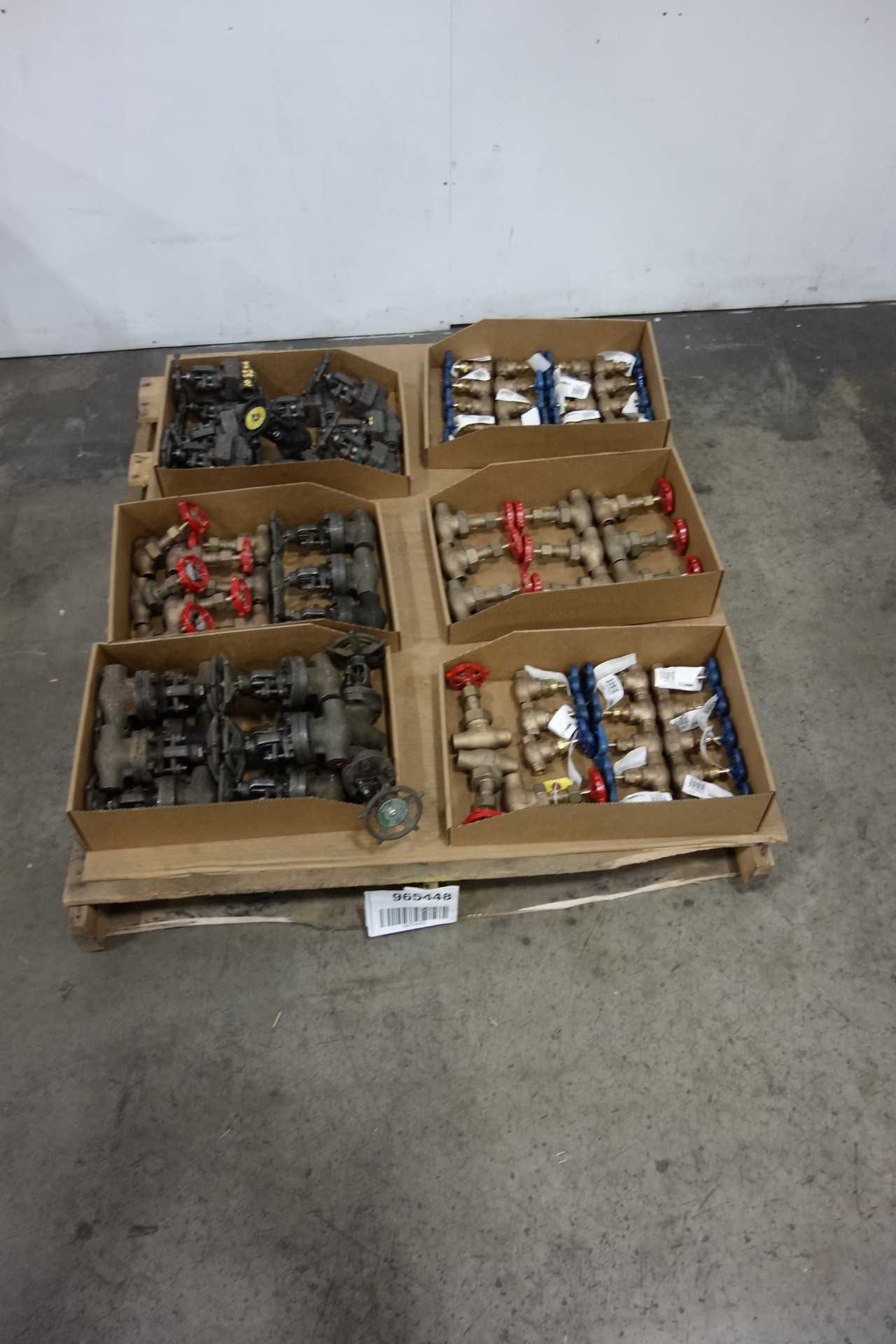 LOT OF ASSORTED GLOBE VALVES - GLOBE VALVE