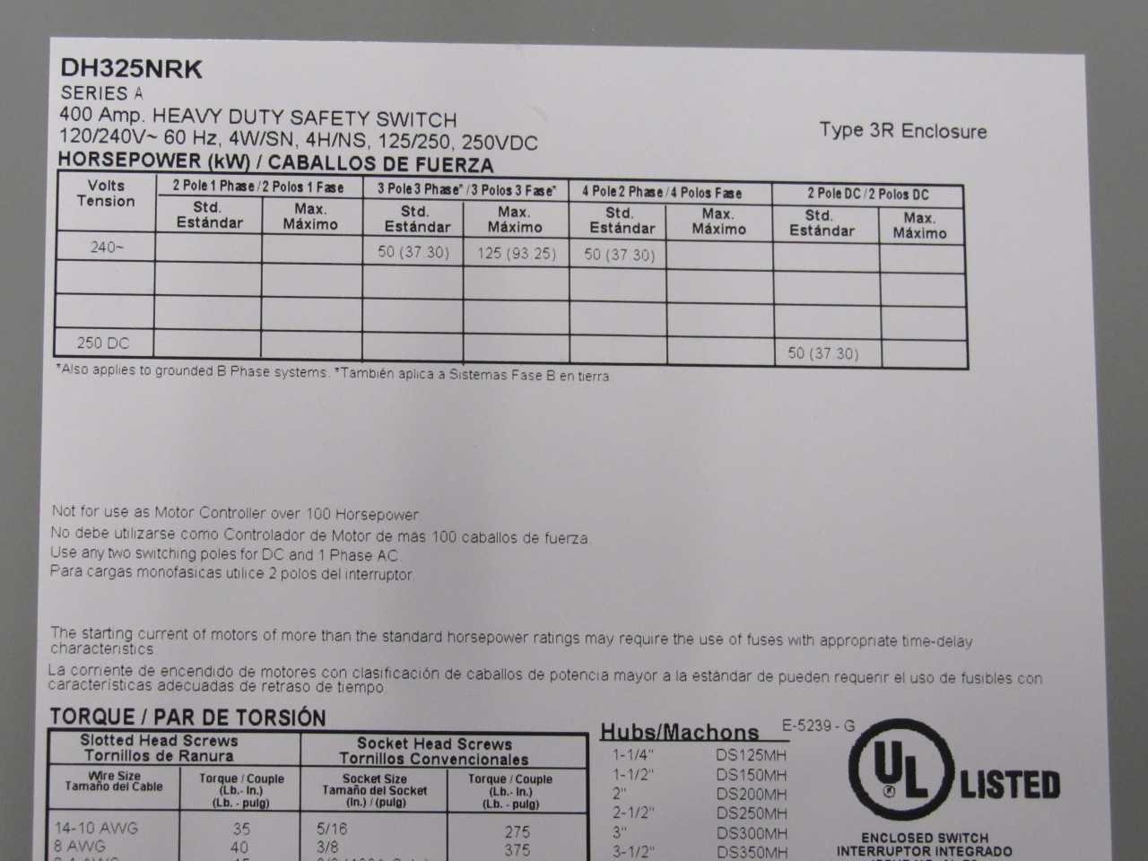 Eaton Heavy Duty Safety Switch - SAFETY EQUIPMENT