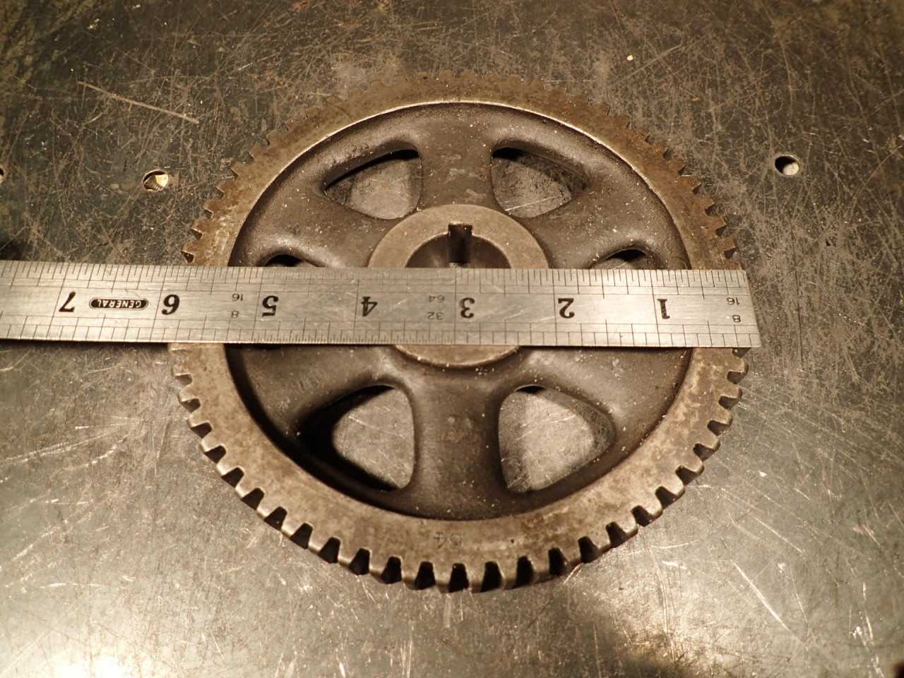 64-Tooth 10DP Lathe Change Spur Gear 3/4" Face 6" OD 1-1/8" Keyed Bore - HOLEMAKING TOOLS