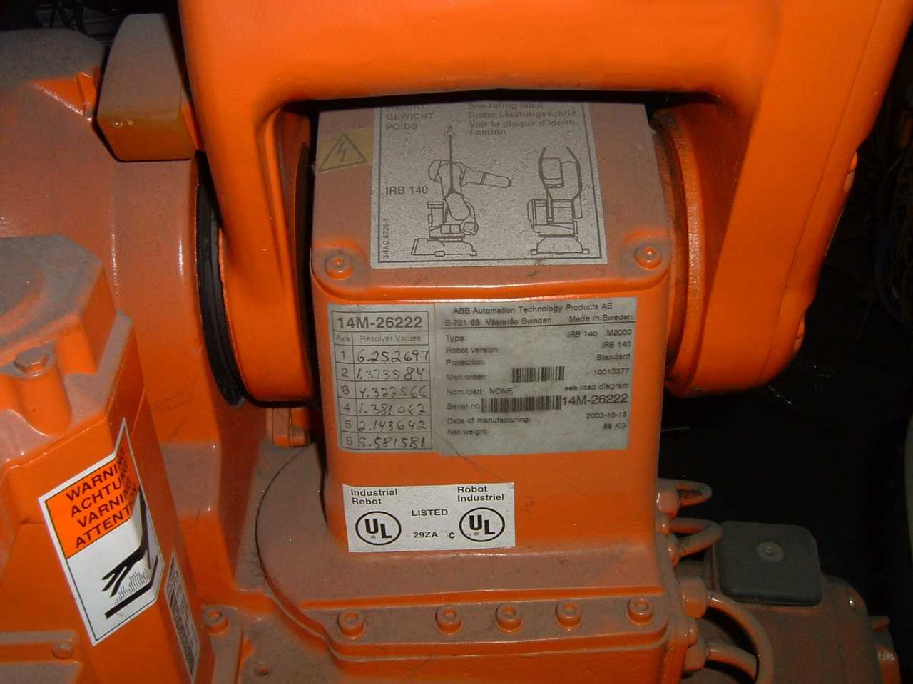 ABB IRB 140 Robot and Controller - INDUSTRIAL ROBOTS