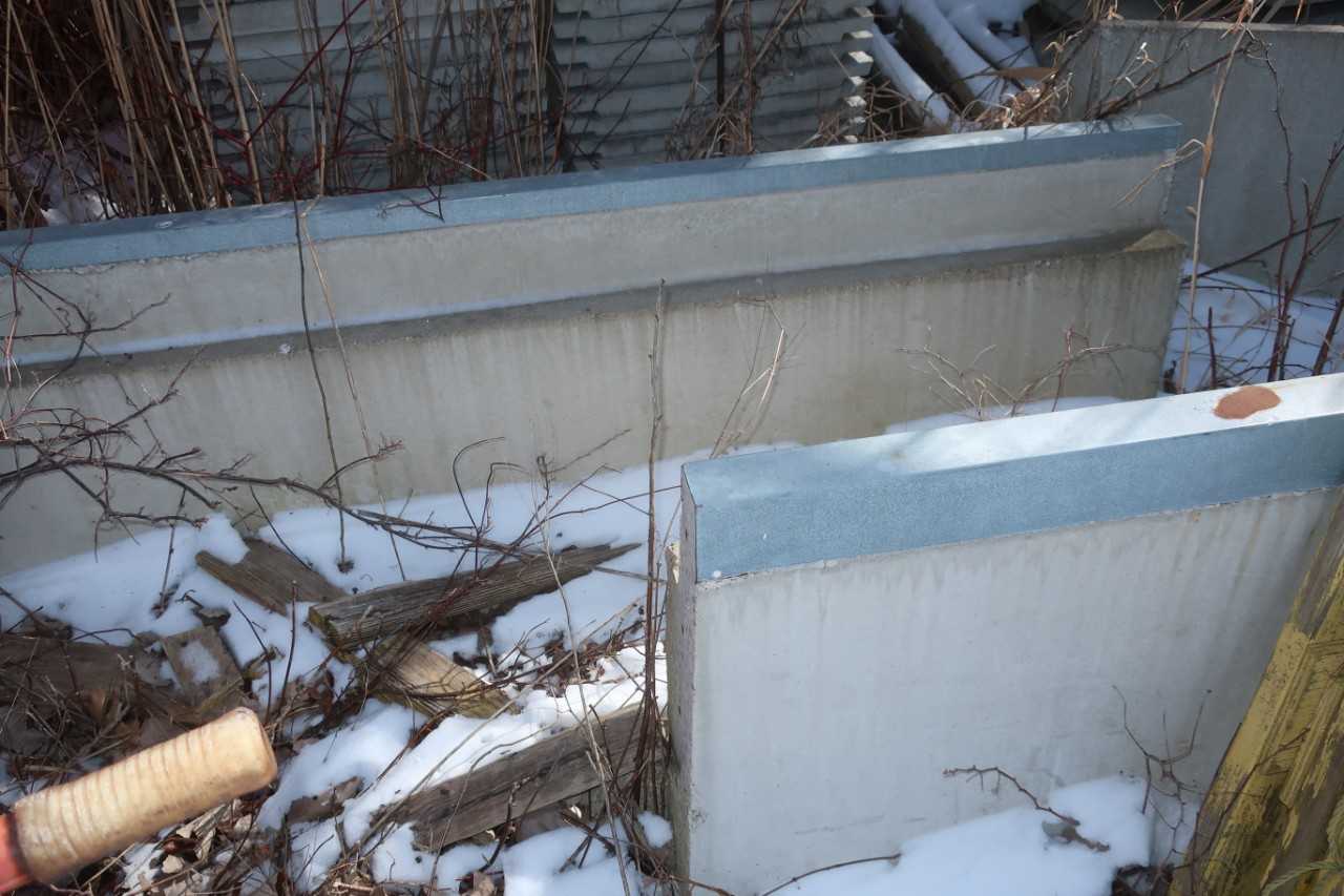 LOT OF ASSORTED CONCRETE TRENCH BARRIERS - TRAILER MOUNTED EQUIPMENT