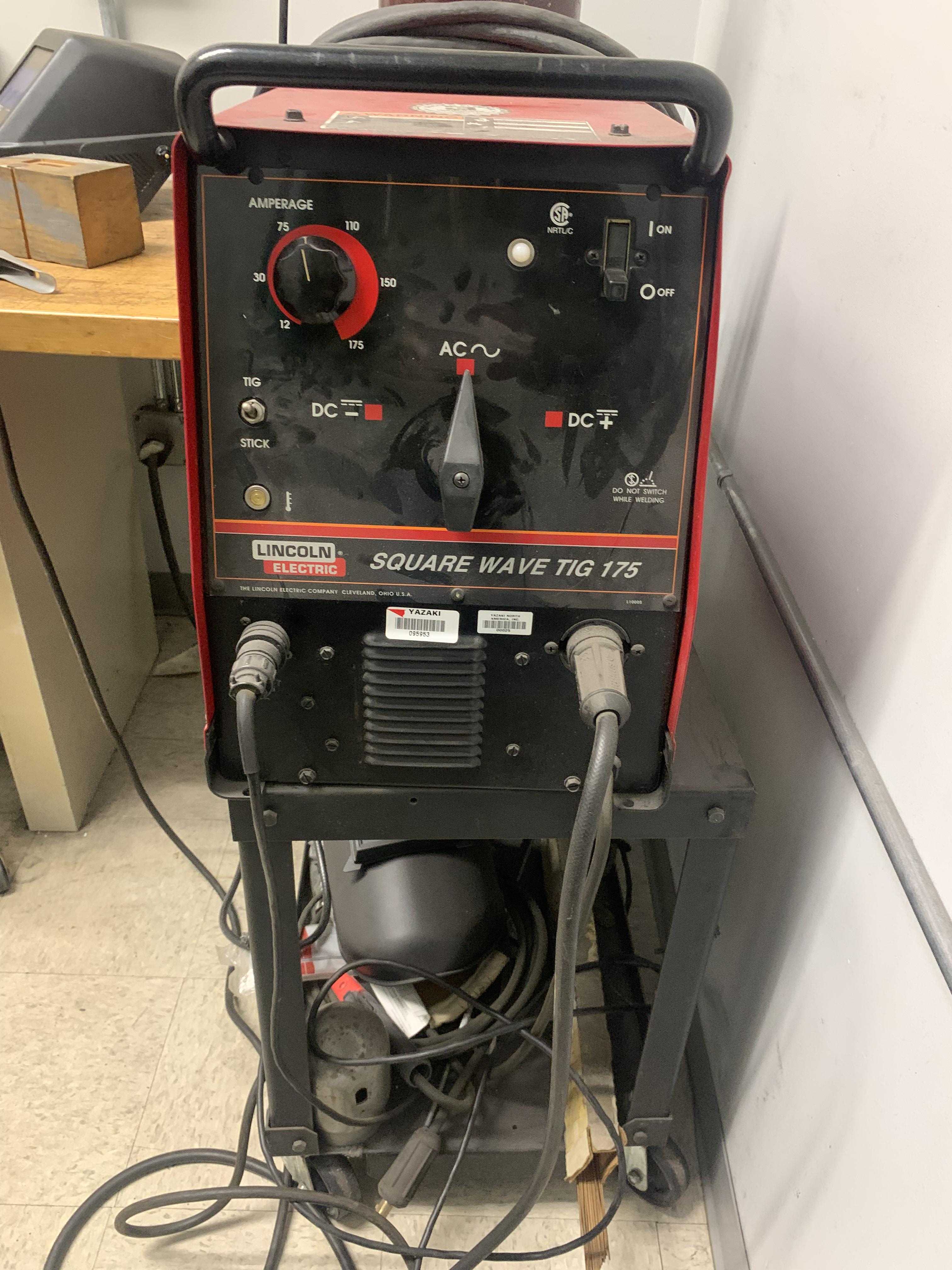 LINCOLN ELECTRIC SQUARE WAVE TIG 175 W/TANK & CART - TIG WELDERS