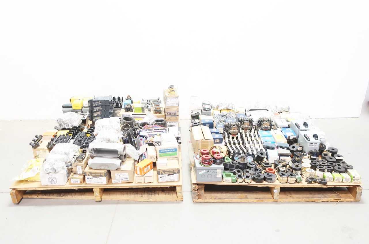 2 PALLETS OF CIRCUIT BREAKERS, CONTACTORS, RELAYS, ASSORTED ELECTRICAL - ELECTRICAL COMPONENTS