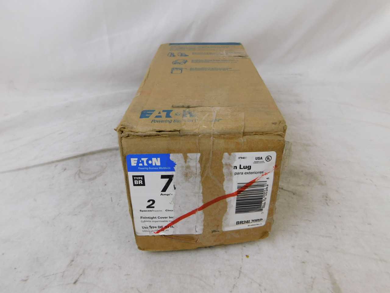 Quantity of 11 New Surplus Eaton BR24L70RP Main Lug Panel Type BR 70A 120-240V 1Ph 4Cir 2Sp NEMA 3R - ELECTRICAL COMPONENTS