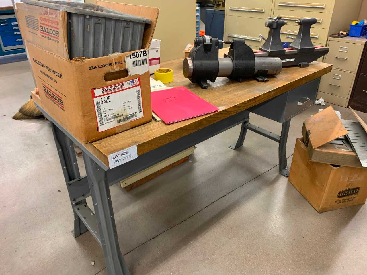 Wood Top Work Bench (Contents Not Included) - PLANT & FACILITY Wood Top Work Bench (Contents Not Included) - PLANT & FACILITY