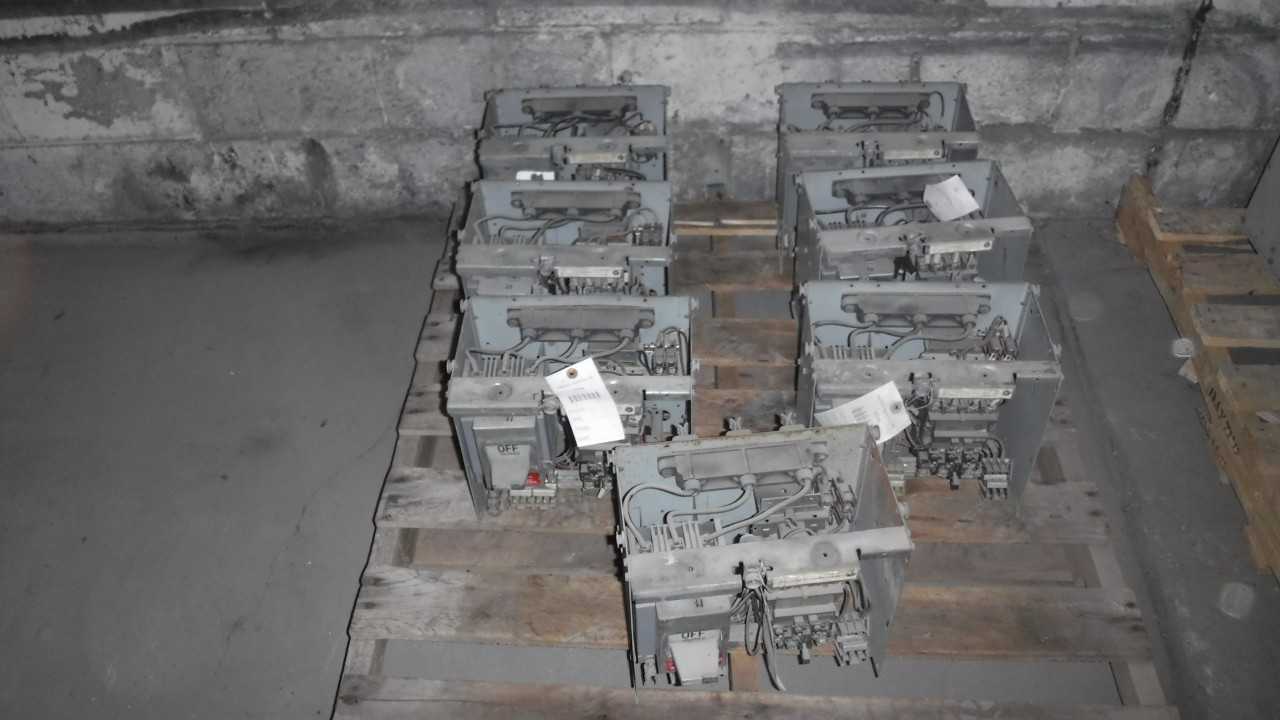 Lot of Seven 10 HP West Size 1 MCC Buckets Type W - MOTOR CONTROL CENTERS