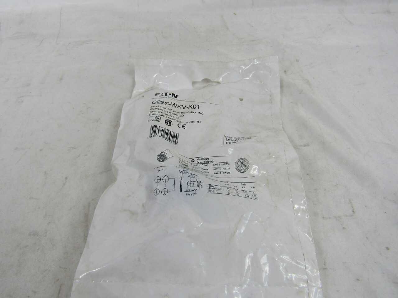 Quantity of 38x C22S-WKV-K01 Selector Switches - ELECTRICAL COMPONENTS Quantity of 38x C22S-WKV-K01 Selector Switches - ELECTRICAL COMPONENTS