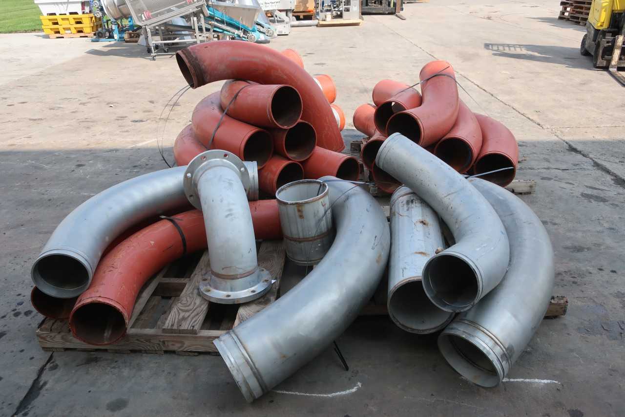 4 PALLETS OF ASSORTED STAINLESS STEEL & STEEL PIPE FITTINGS - PROCESS EQUIPMENT