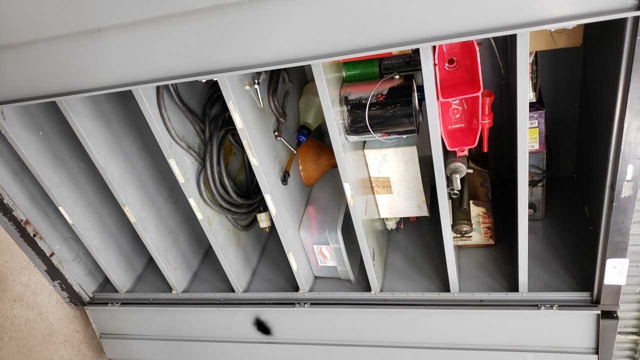 7 Shelf Storage Cabinet (Contents Included) - TOOL STORAGE