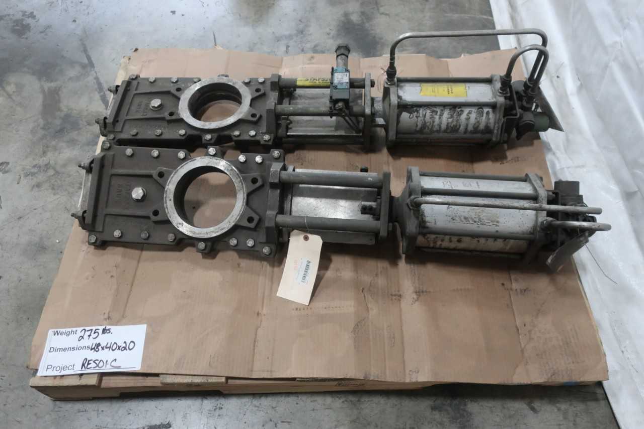 LOT OF 2 STAFSJO BRUK 6 IN KNIFE GATE VALVES - KNIFE GATE VALVE