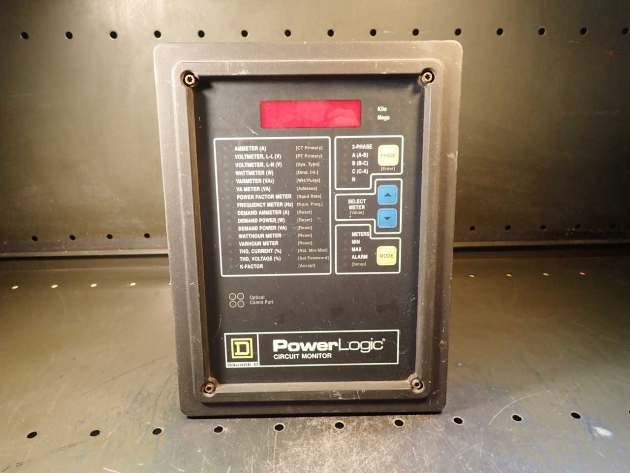Square D PowerLogic 3020-CM-2350 Circuit Monitor w/ 63230-204-81 C2 Power Module - AUTOMATION & CONTROLS