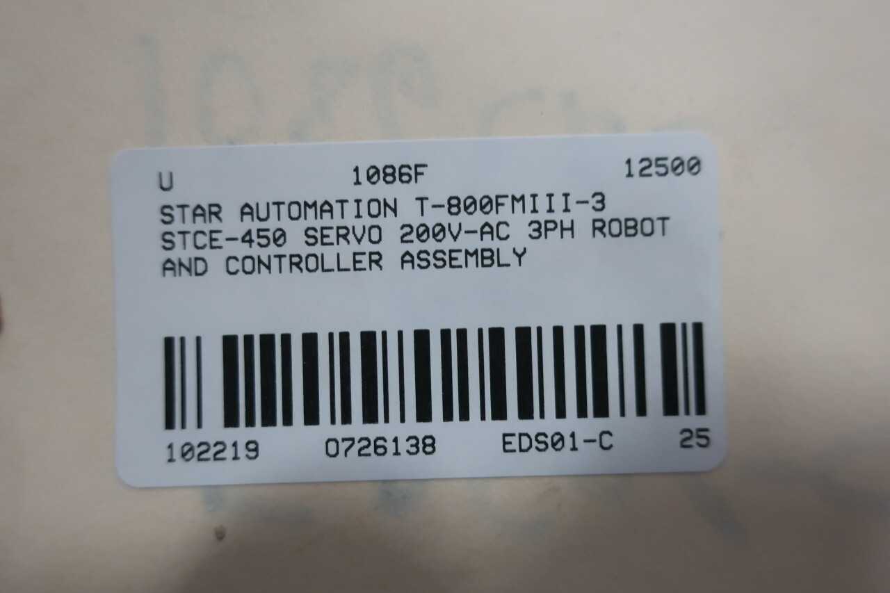 STAR AUTOMATION ROBOT AND CONTROLLER ASSEMBLY - INDUSTRIAL ROBOTS