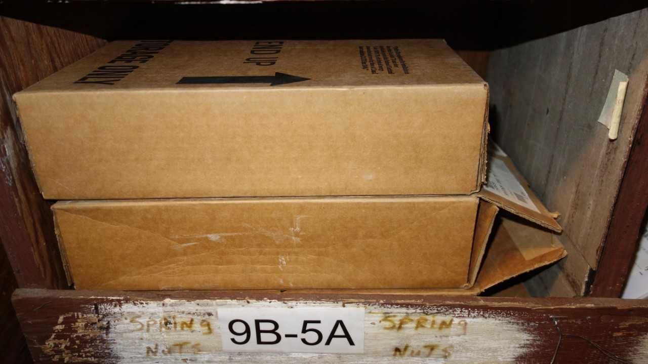 CONTENTS OF PIGEON HOLE CABINET, ASSORTED FIBER OPTIC CABLES, CLIPS, FIBER OPTIC ACCESSORIES - ELECTRICAL COMPONENTS