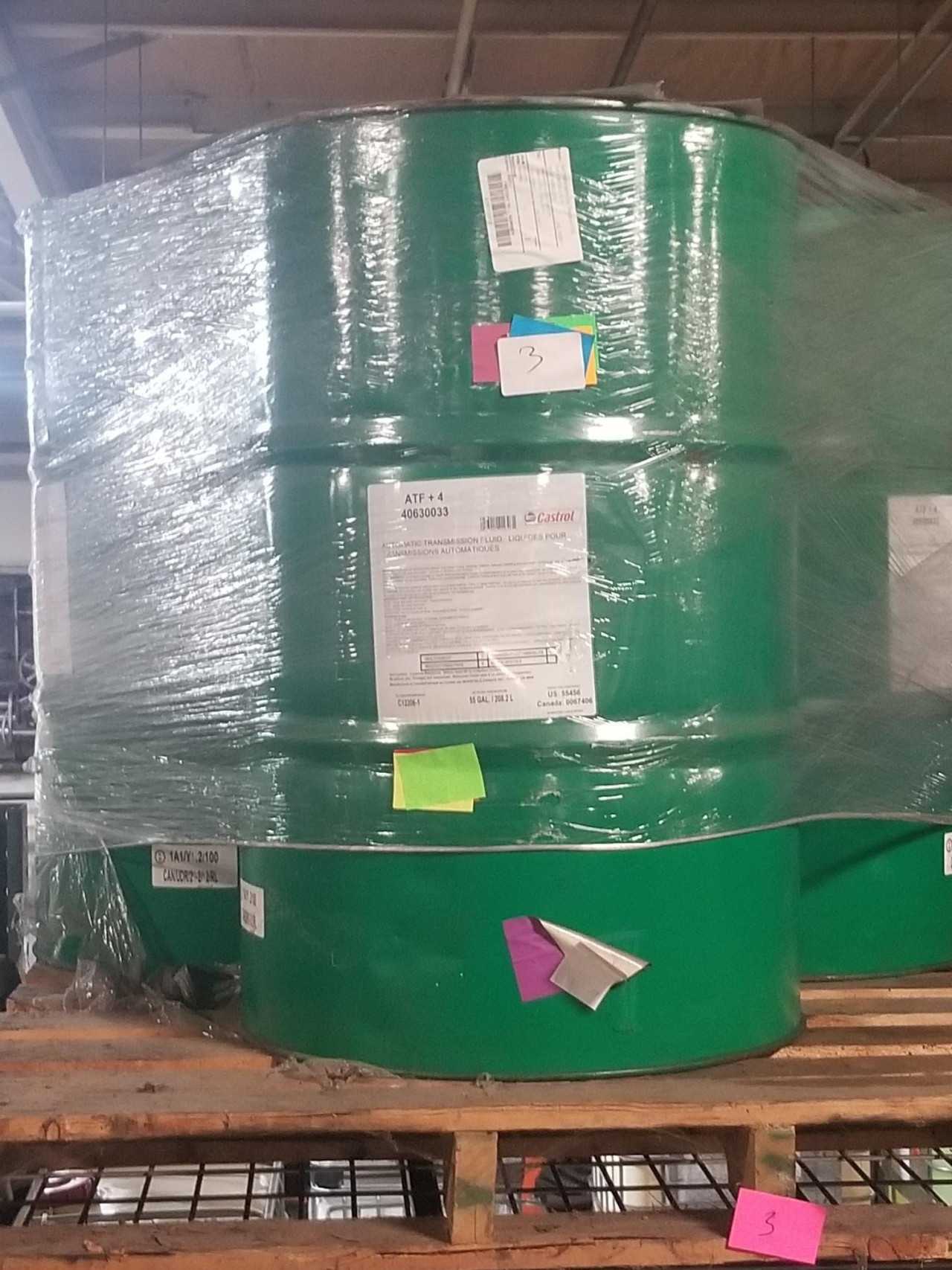 Lot of 3 Drums - CASTROL ATF PLUS 4 AUTOMATIC TRANSMISSION FLUID 55GA (165 gallon total) - MISCELLANEOUS