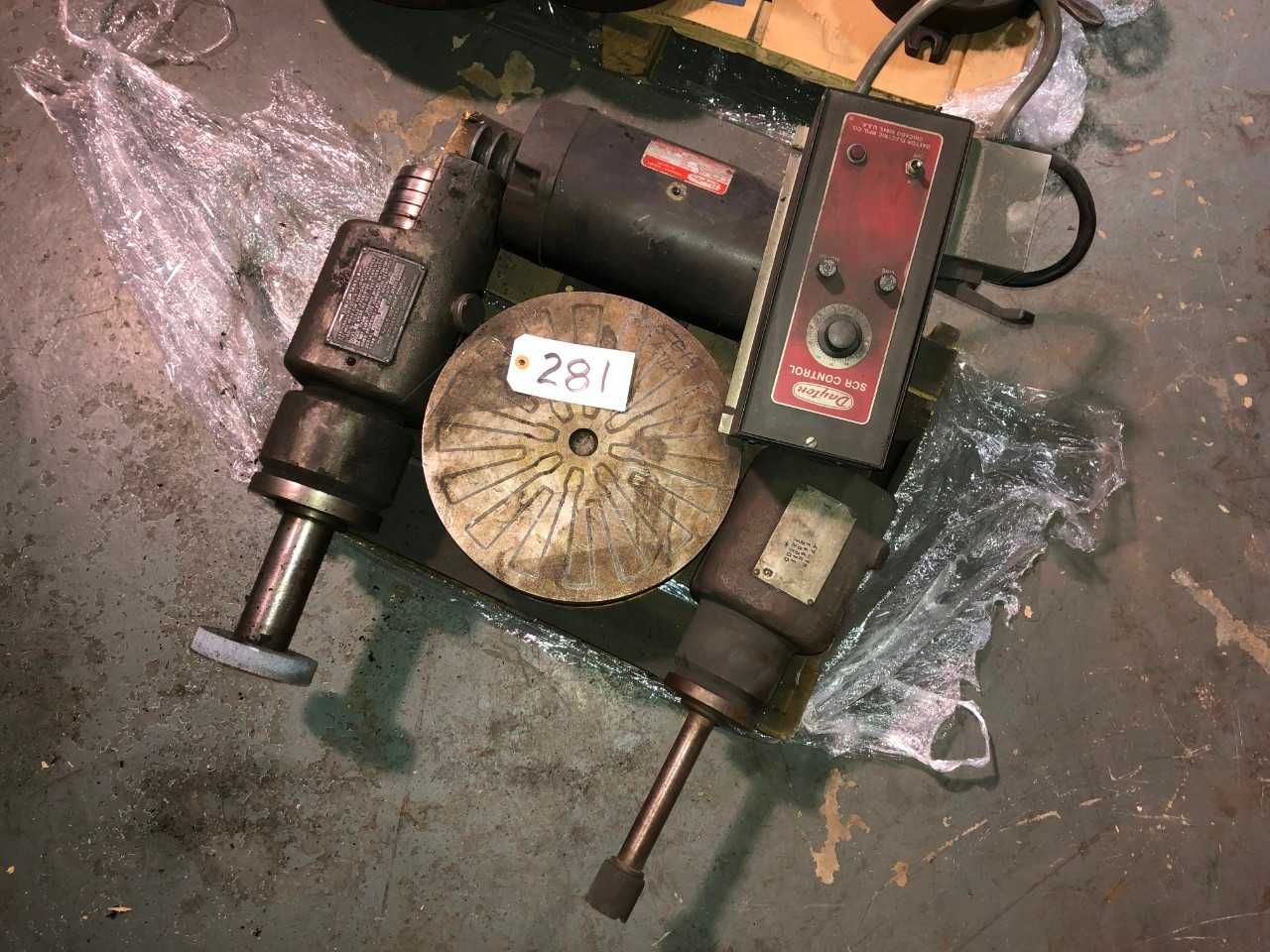 Lot-2 Heald ID Spindles, Variable Speed 2 H.P. Dayton Motor & 12 1/2" Magnetic Rotary Chuck - ELECTRIC MOTORS