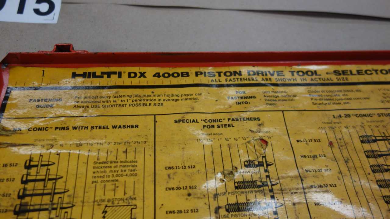 HILTI DX400B PISTON DRIVE TOOL KIT - ELECTRIC POWER TOOLS