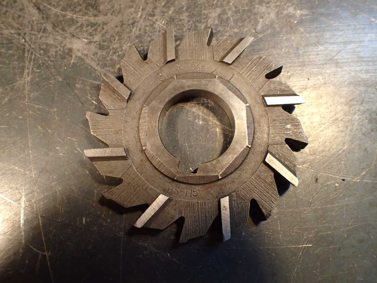 F&D 3" OD x 5/16" Staggered Tooth Side Milling Cutter: 1" Horizontal Arbor Hole - MILLING TOOLS