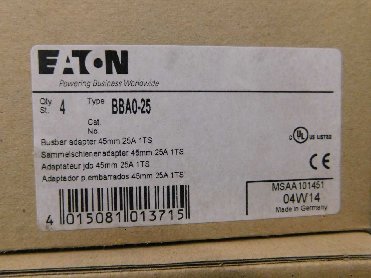 Lot of 6 Boxes of Busbar Adapters - ELECTRICAL COMPONENTS