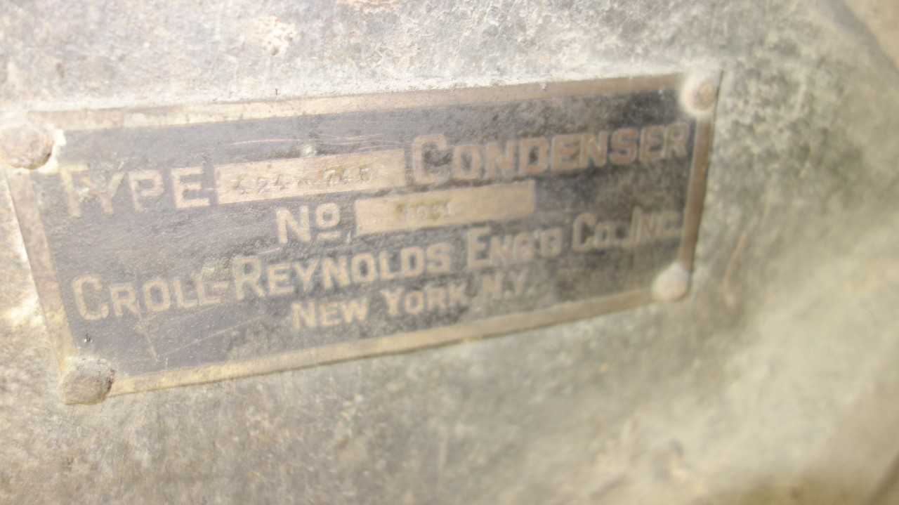 CROLL-REYNOLDS 4-24-745 CONDENSER - PROCESS EQUIPMENT