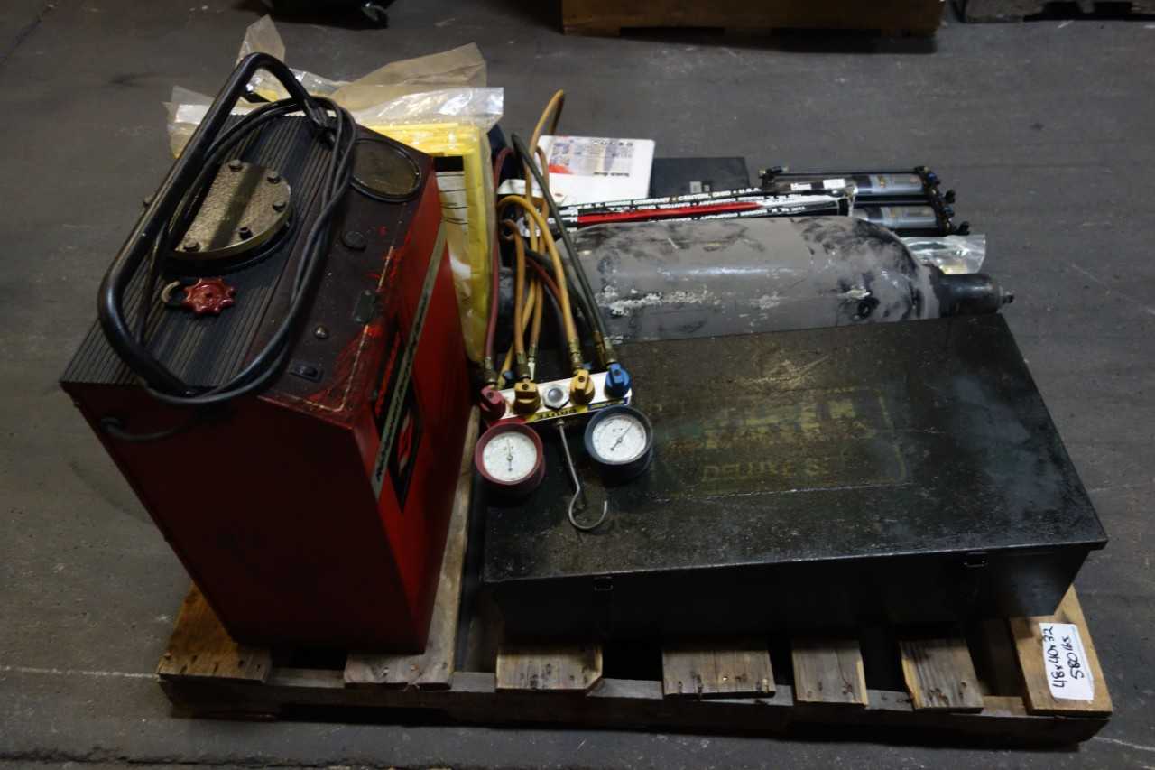 PALLET OF ASSORTED TOOLS AND SHOP SUPPLIES - HAND TOOLS