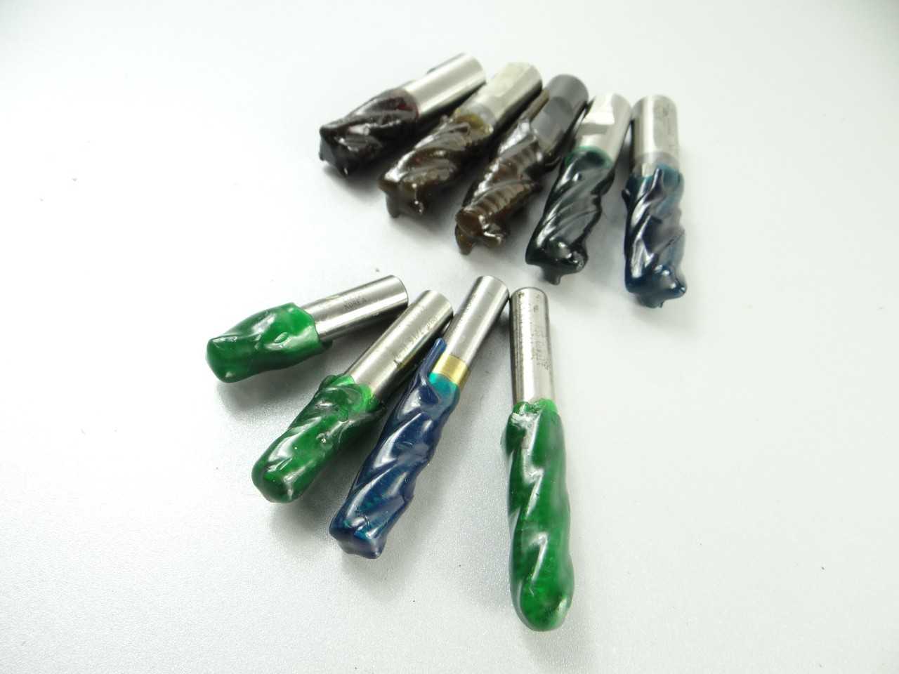 Lot of 9 Freshly Sharpened Assorted HSCO Roughing End Mills - MACHINING ACCESSORIES & TOOLING