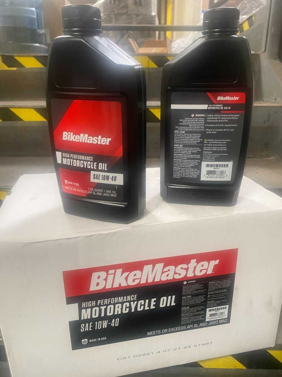 Lot of 2000 Cases of BikeMaster High Performance 10W-40 Motorcycle Oil - PALLET JACKS