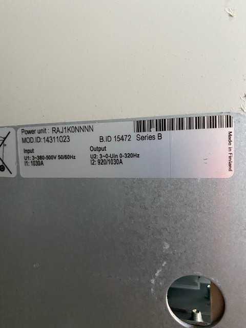 Allen Bradley Drive Power Unit Set SK-H1-PWRMOD-F12D - Used - Powers up and passed basic static testing Output nut-bolt hardware missing on one of the drives and one of the cooling fans was bent - MOTOR DRIVES
