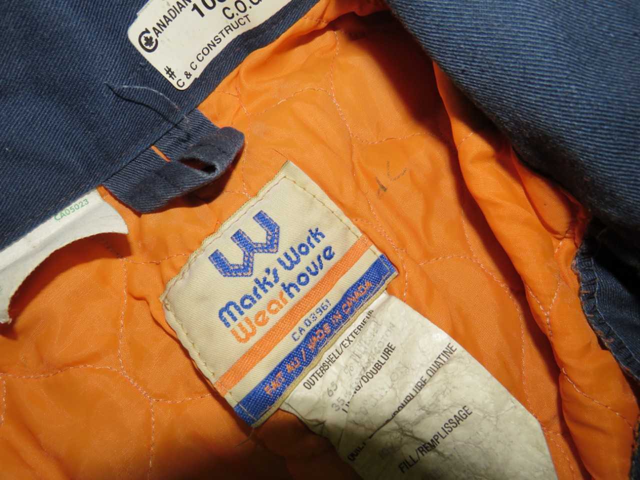 MARK'S WORK WEARHOUSE FLAME RESISTANT INSULATED COVERALLS - SAFETY EQUIPMENT