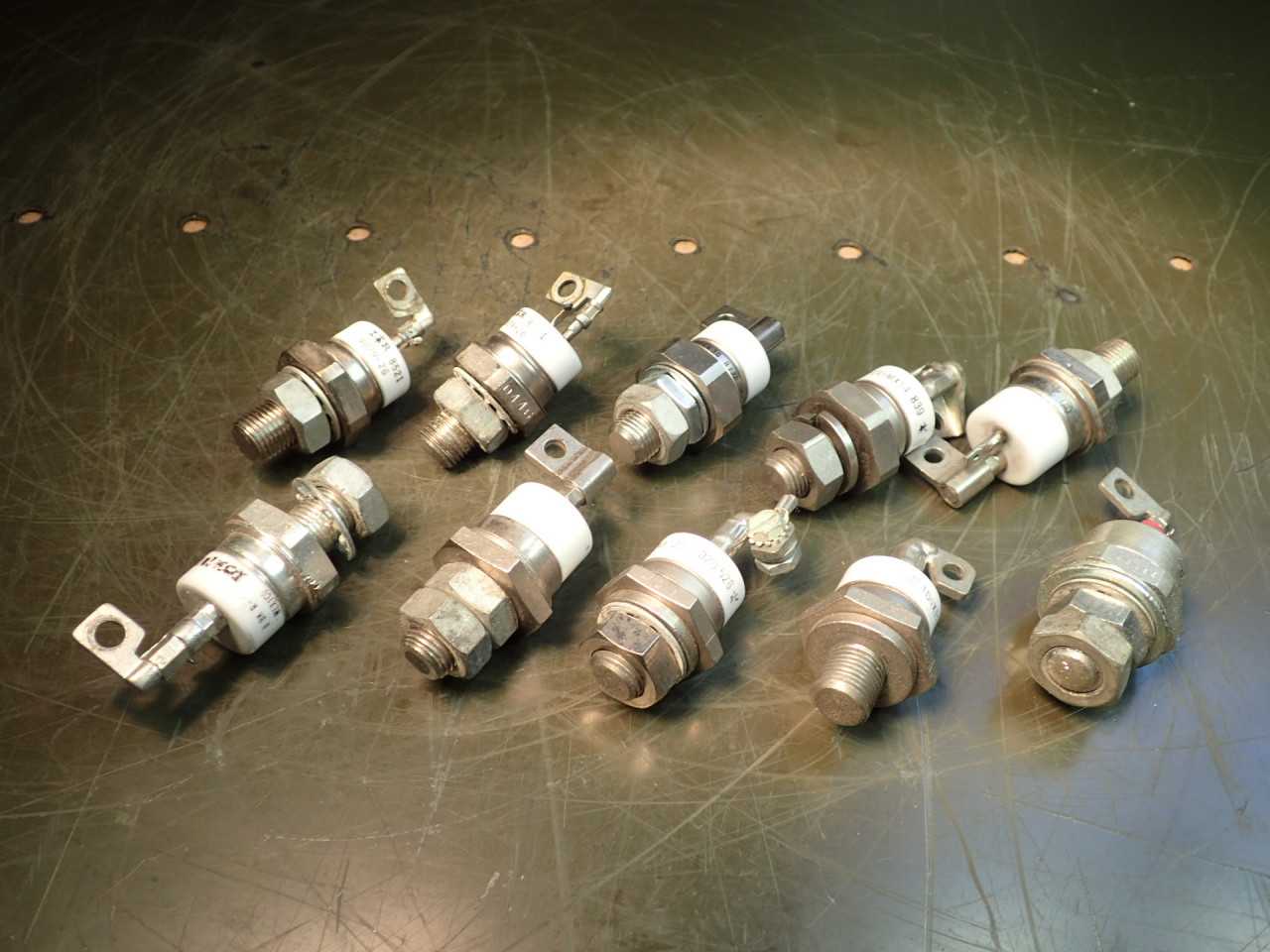 10 Piece Thyristor Lot: ECG5579, IR 2N1800 8521, GE C45MX54 104X125DA020, W 209C - ELECTRICAL COMPONENTS