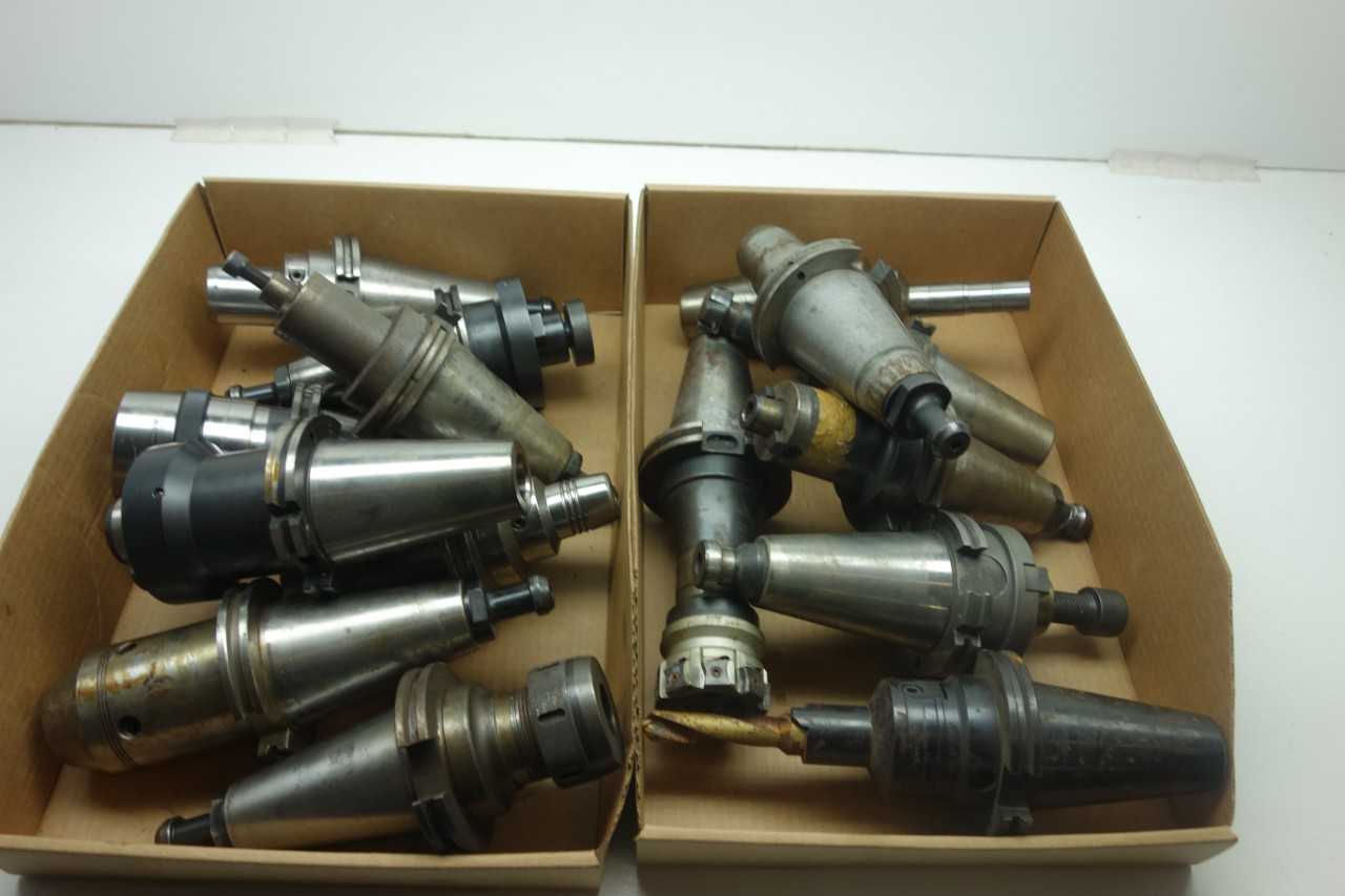 LOT OF ASSORTED CAT50 TOOL HOLDERS- KENNAMETAL, MAPAL - MACHINING ACCESSORIES & TOOLING