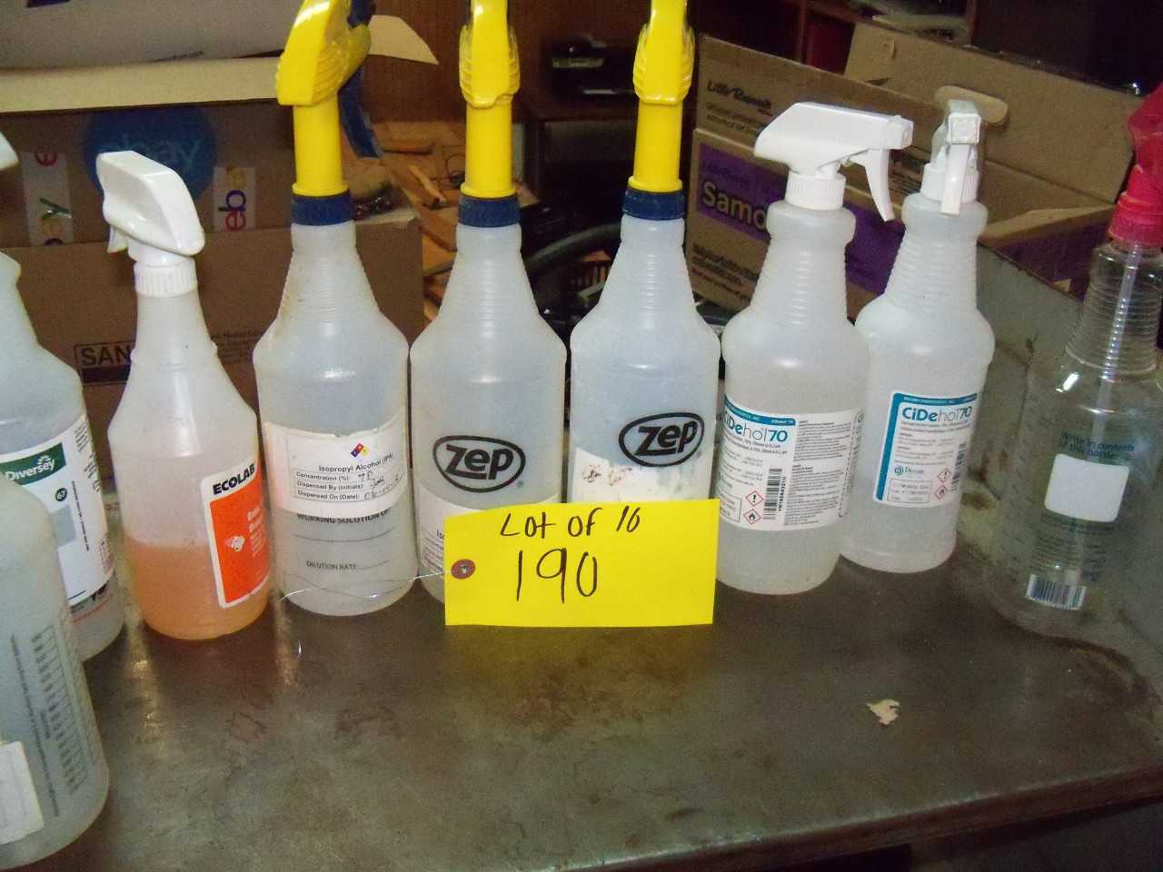 Lot of 17 cleaning bottles - PLANT & FACILITY EQUIPMENT