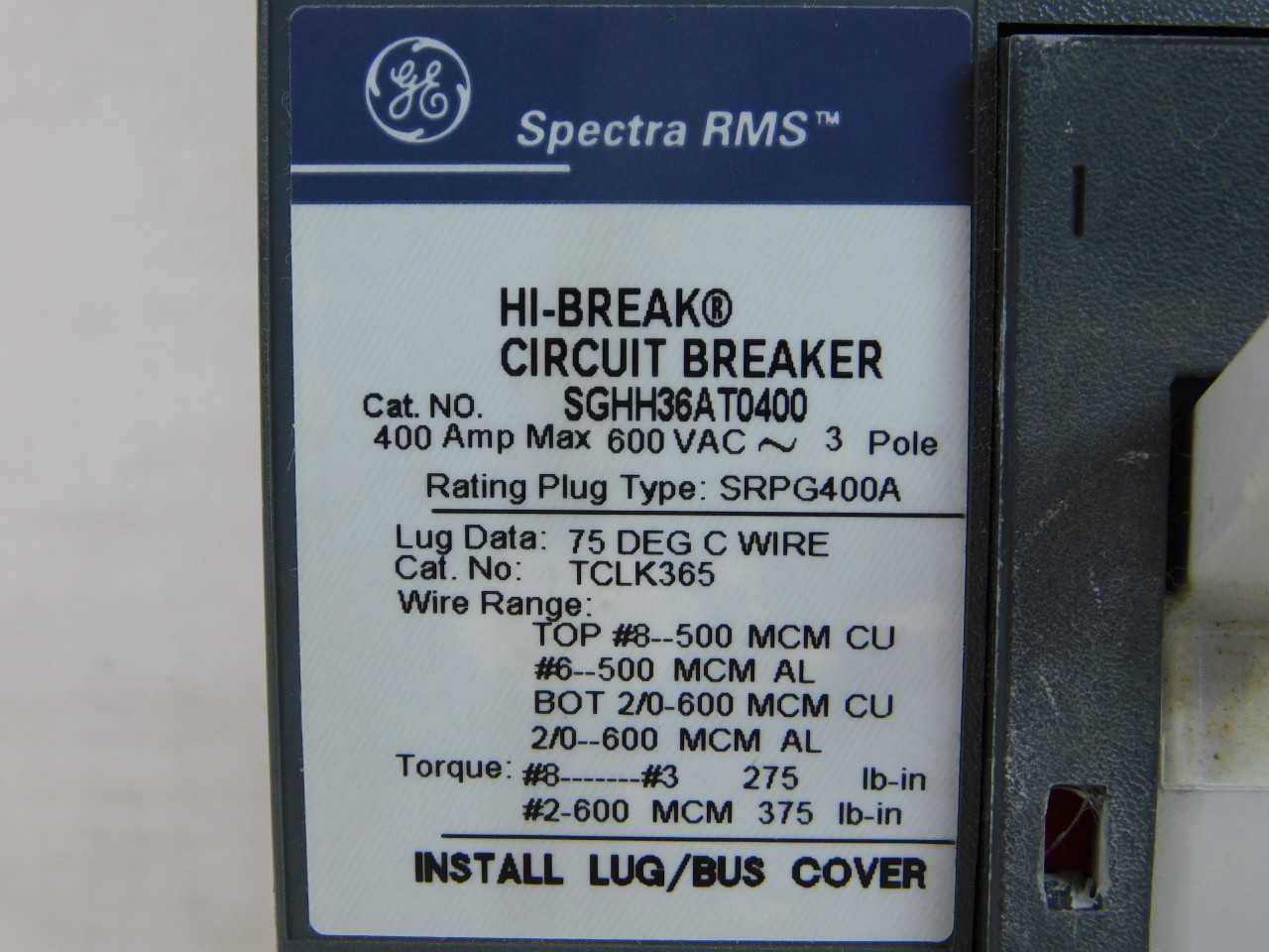 Quantity of 2x SGHH36AT0400 MCCB/Molded Case Circuit Breaker - CIRCUIT BREAKERS Quantity of 2x SGHH36AT0400 MCCB/Molded Case Circuit Breaker - CIRCUIT BREAKERS