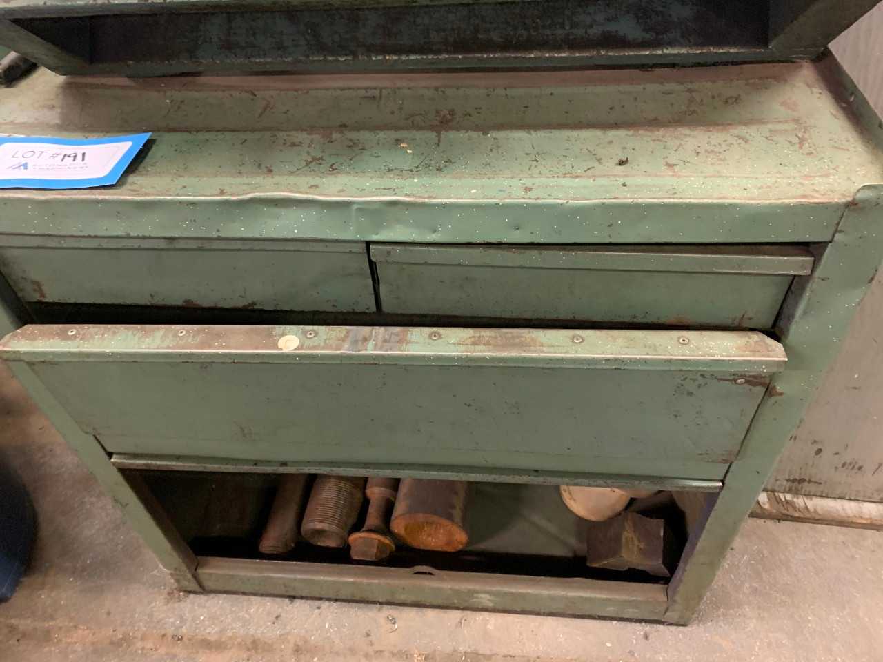 Metal Cabinet w/ contents - INDUSTRIAL PARTS