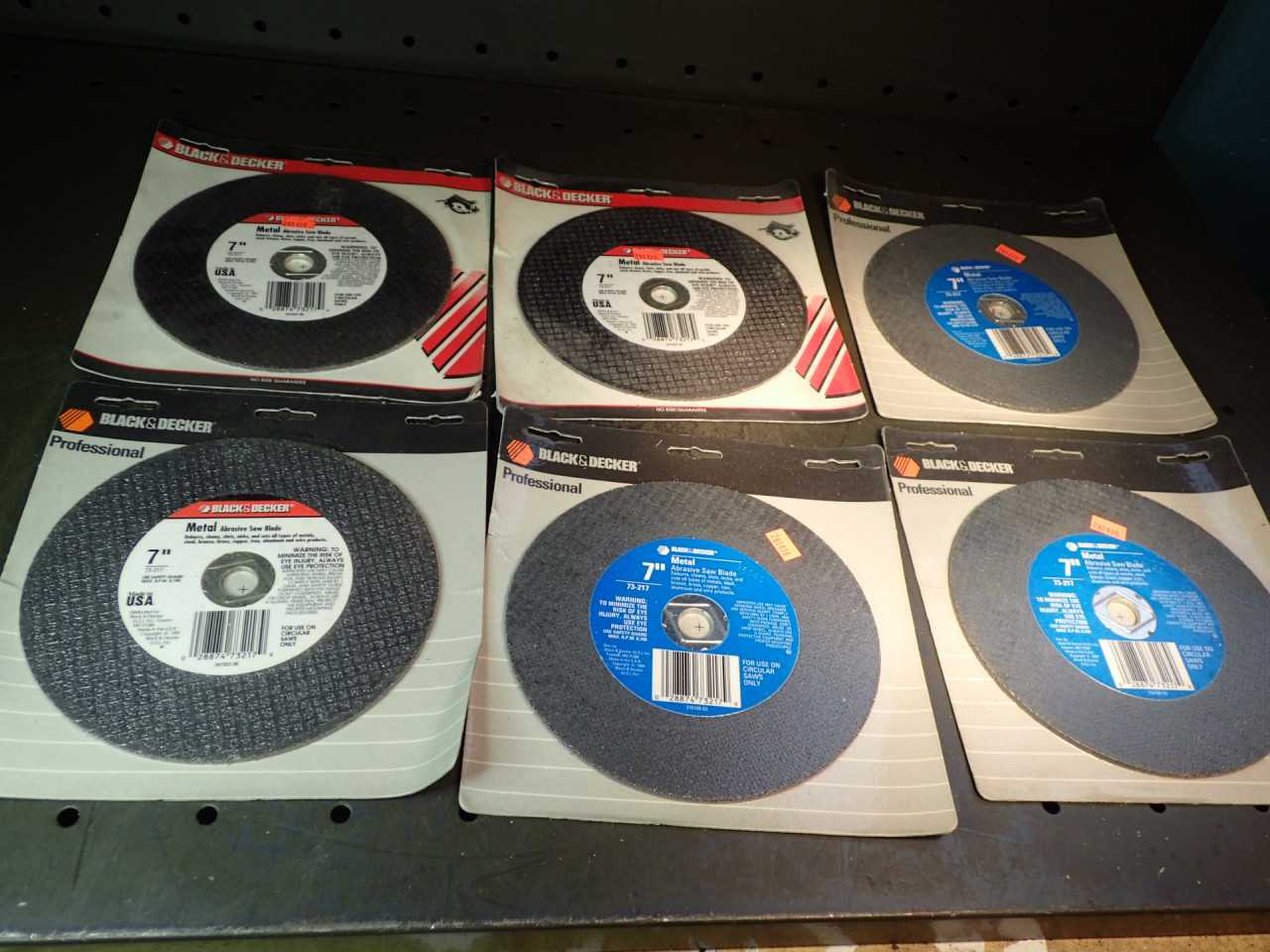 6 Pcs Black & Decker 7 in Metal Abrasive Circular Saw Blades 73-217 5/8 in Arbor - MACHINE TOOLING