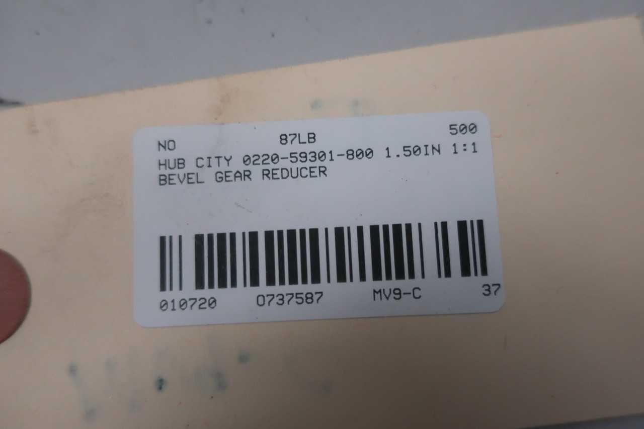 Hub City 0220-59301-800 Bevel Gear Reducer 1:1 - GEAR REDUCERS