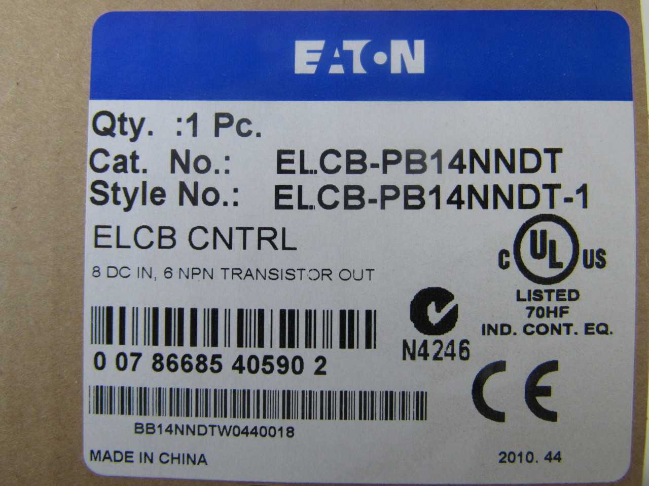 Quantity of 42x ELCB-PB14NNDT PLC/Process Logic Controllers - AUTOMATION & CONTROLS Quantity of 42x ELCB-PB14NNDT PLC/Process Logic Controllers - AUTOMATION & CONTROLS