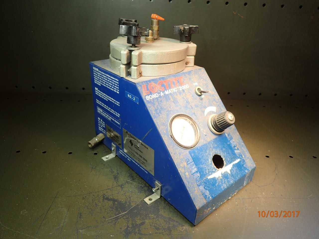 Loctite Bond-A-Matic 2000 Adhesive Dispenser Reservoir 0-100 PSI - INDUSTRIAL PARTS