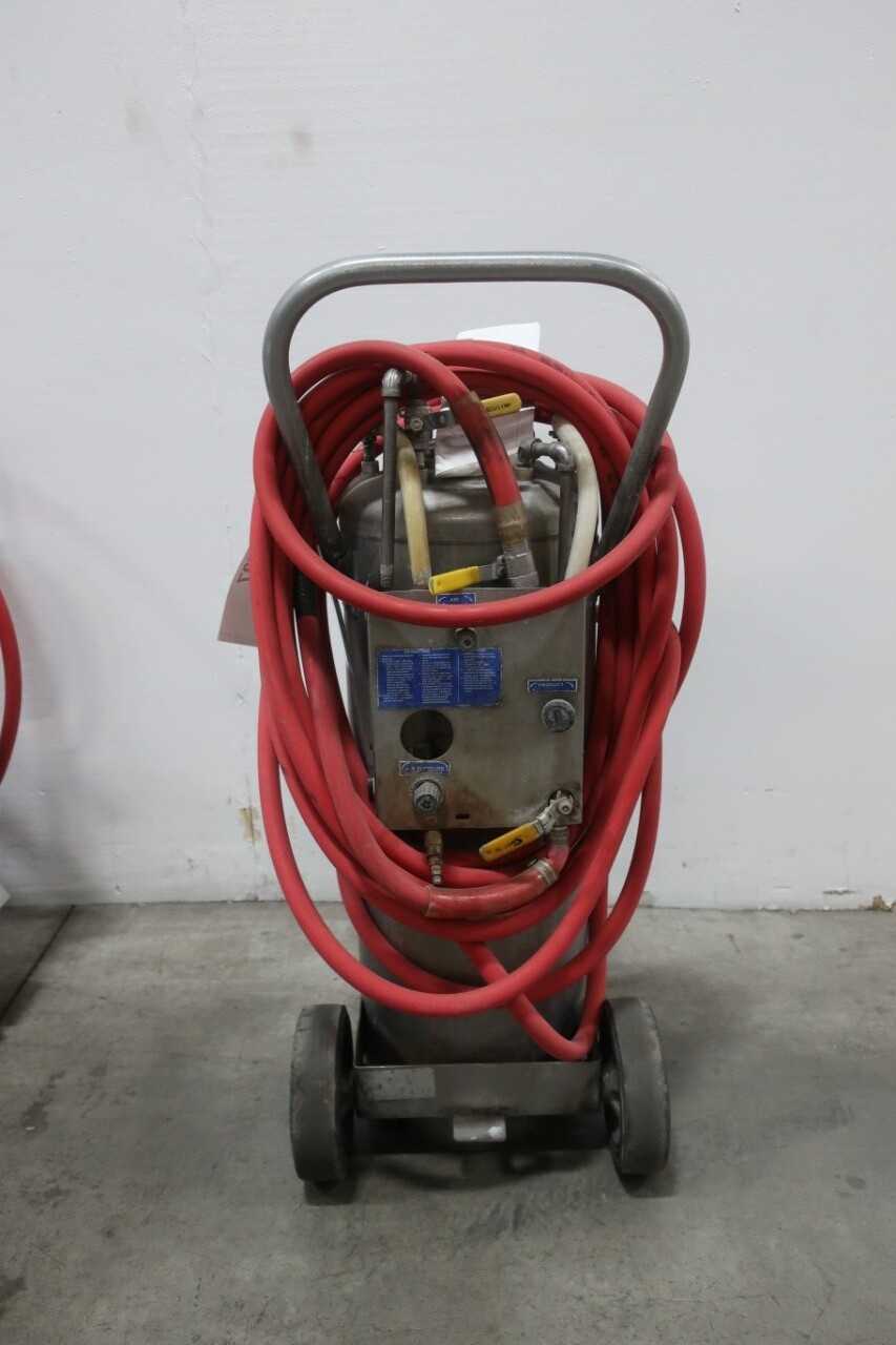 LOT OF 4 ECOLABS MOBILE FOAMERS - ROLLING CARTS