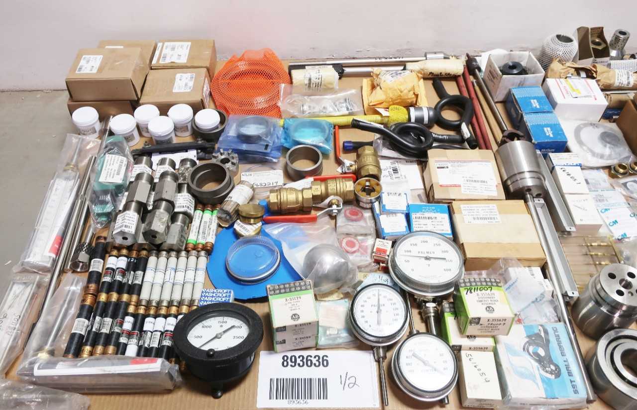 2 PALLETS OF ASSORTED PUMPS, VALVE PARTS, SOLENOID VALVE, FUSES - VALVES