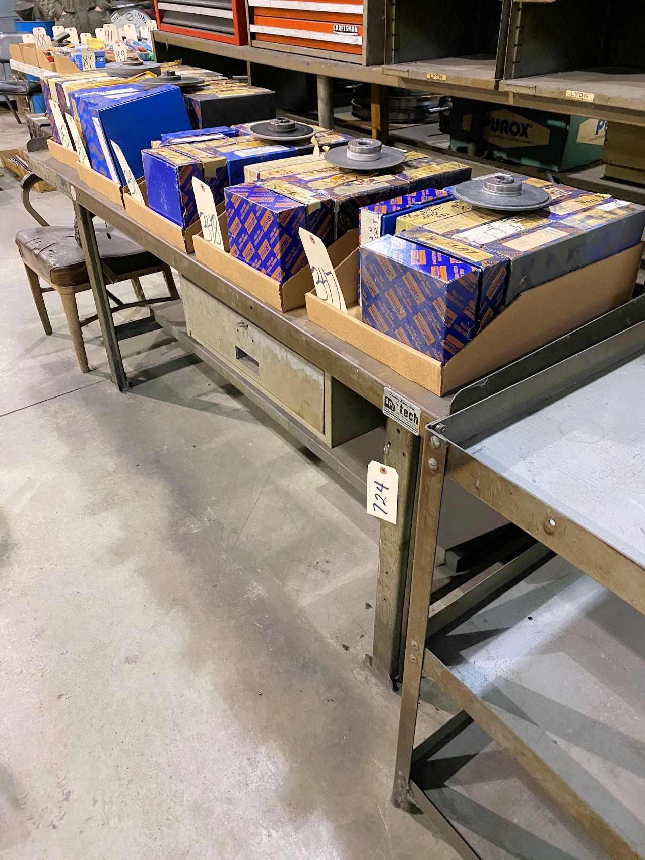 Lot) (4) Shop Tables - ROLLING CARTS
