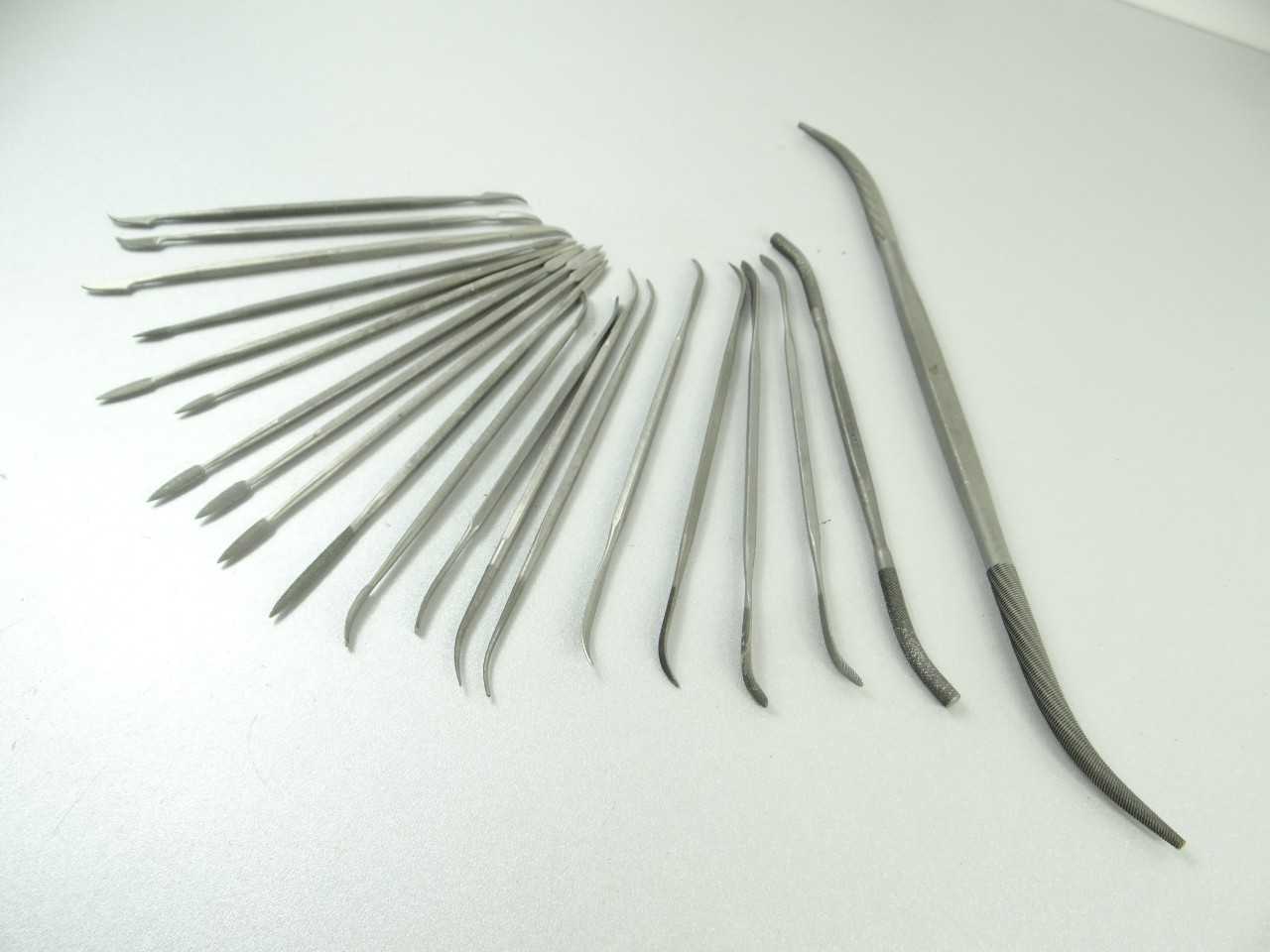Lot of 20 Assorted Swiss Pattern Riffler Files - HAND TOOLS
