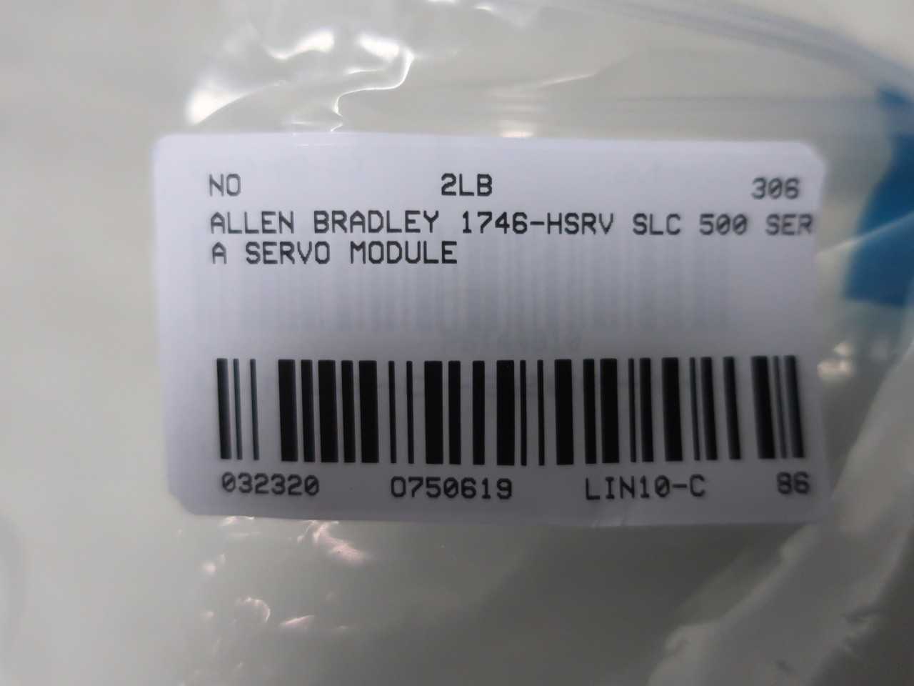 ALLEN BRADLEY 1746-HSRV SLC 500 SER A SERVO CONTROL MODULE - AUTOMATION & CONTROLS