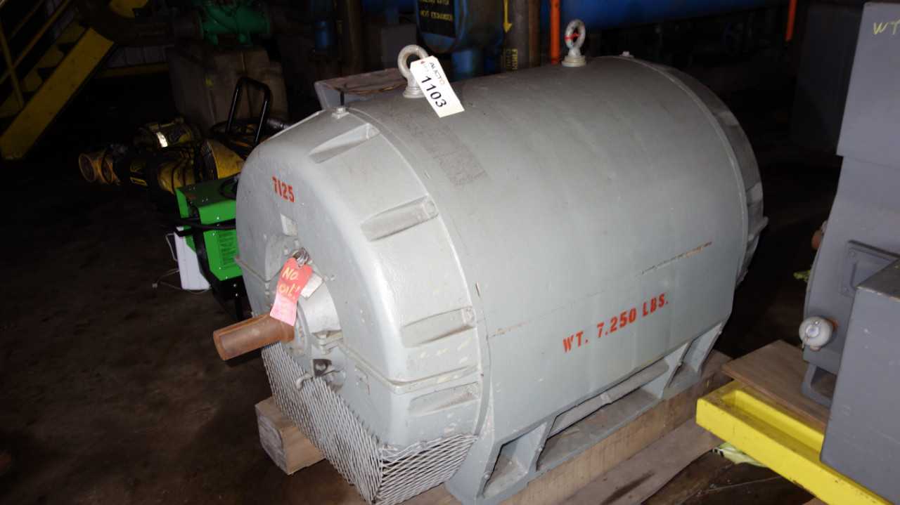 ALLIS CHALMERS 133 G 1250HP MOTOR 2300V 3020SS6 - ELECTRIC MOTORS
